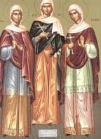 Свете мученице Агапија, Хионија и Ирина